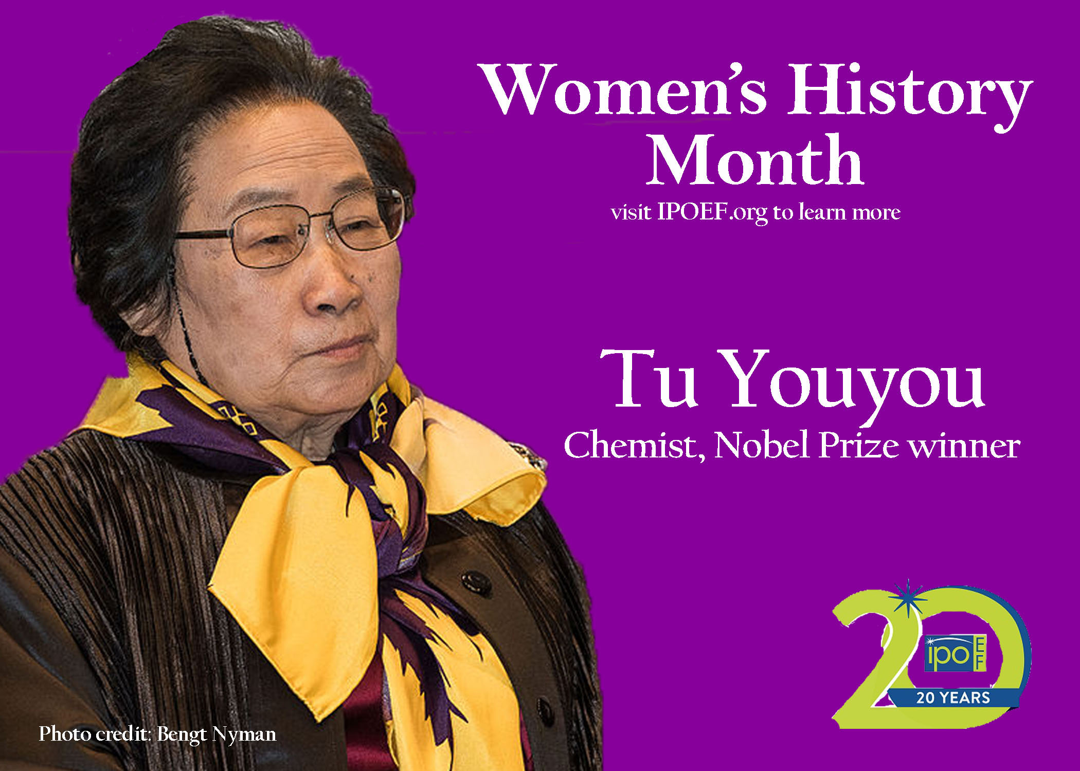 Tu Youyou, Women's History Month 2020